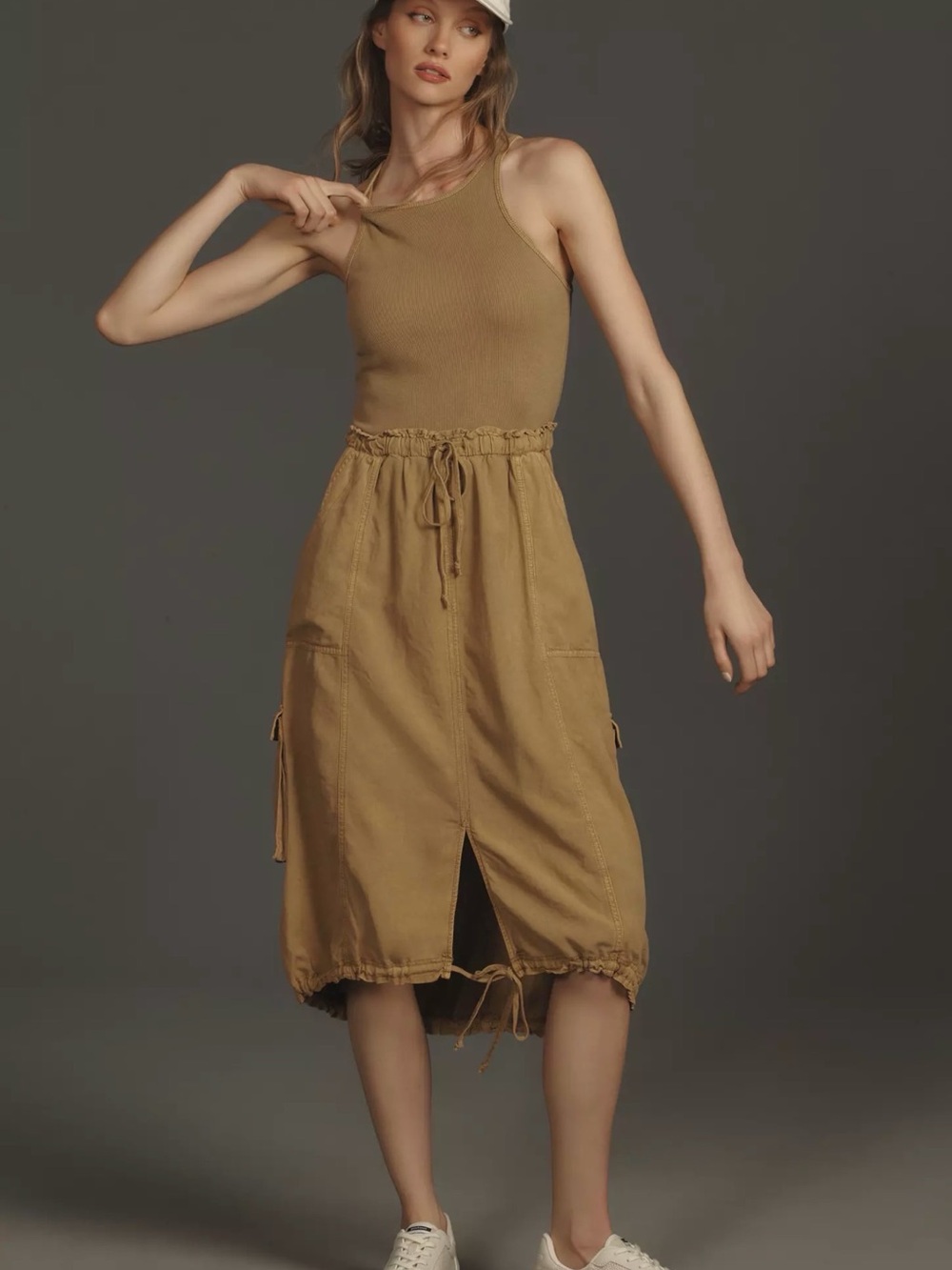 Daily Practice by Anthropologie Be Bold Racerback Twofer Dress